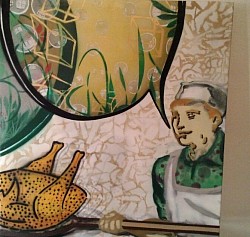 Raul Silvio - Obra 2 de trípitico - Estênceis e sprays sobre 