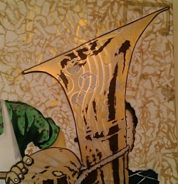 Raul Silvio - Obra 3 de trípitico - Estênceis e sprays sobre 