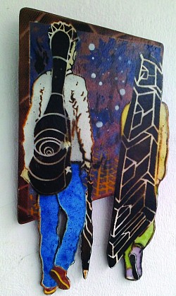 Recorte em Madeira - Título: Músicos em Exposição